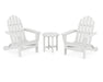 POLYWOOD Classic Folding Adirondack 3-Piece Set in White image