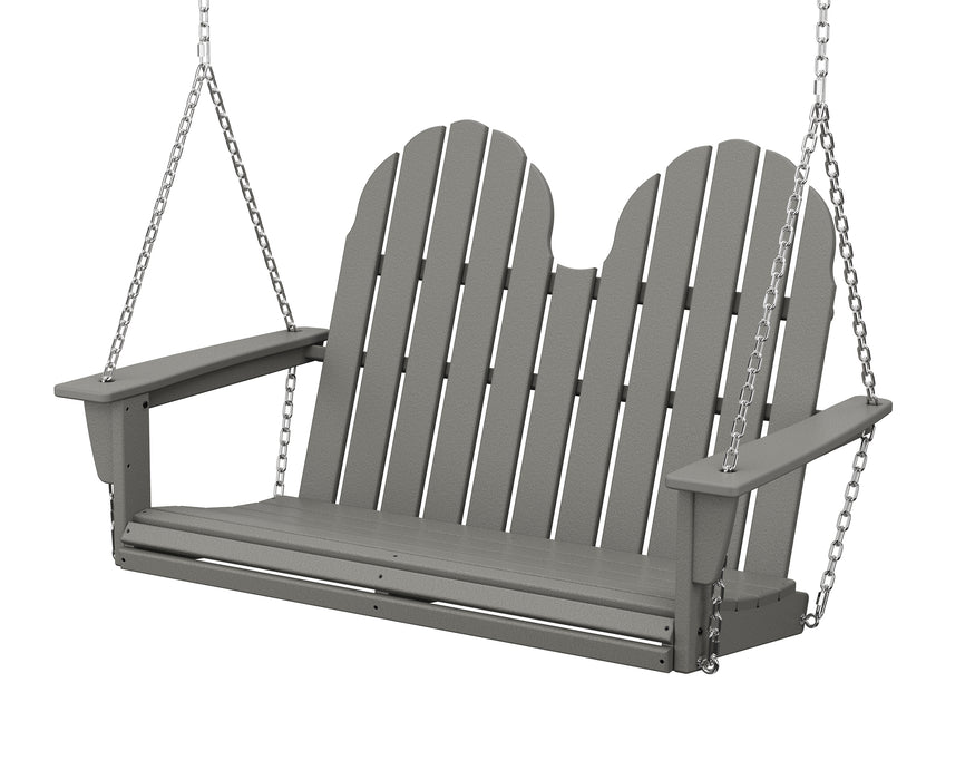 POLYWOOD Vineyard Adirondack 48" Swing in Slate Grey