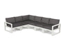 POLYWOOD EDGE 6-Piece Modular Deep Seating Set in Vintage White / Ash Charcoal image