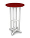 POLYWOOD Contempo 24" Round Bar Table in White / Sunset Red image