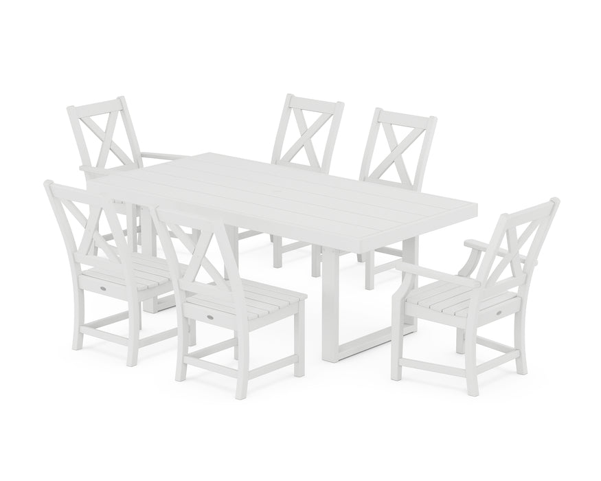 POLYWOOD Braxton 7-Piece Dining Set in White