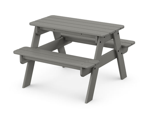 POLYWOOD Kids Outdoor Picnic Table in Slate Grey image