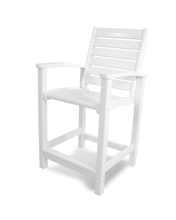 POLYWOOD Signature Counter Chair in White