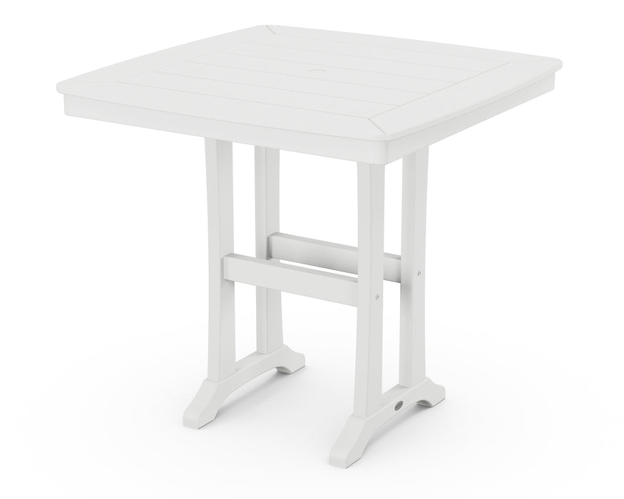 POLYWOOD Nautical Trestle 37" Counter Table in White image