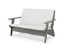 POLYWOOD Riviera Modern Lounge Loveseat in Slate Grey / Natural Linen image