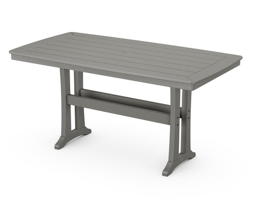 POLYWOOD Nautical Trestle 38" x 73" Counter Table in Slate Grey image