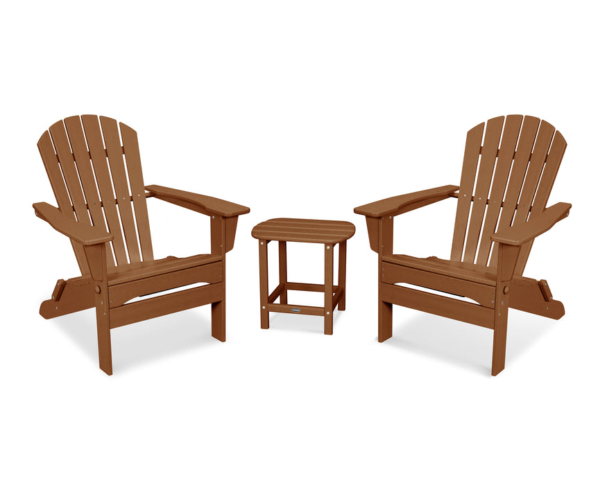 POLYWOOD South Beach 3-Piece Folding Adirondack Set in Teak image