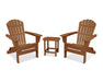 POLYWOOD South Beach 3-Piece Folding Adirondack Set in Teak image