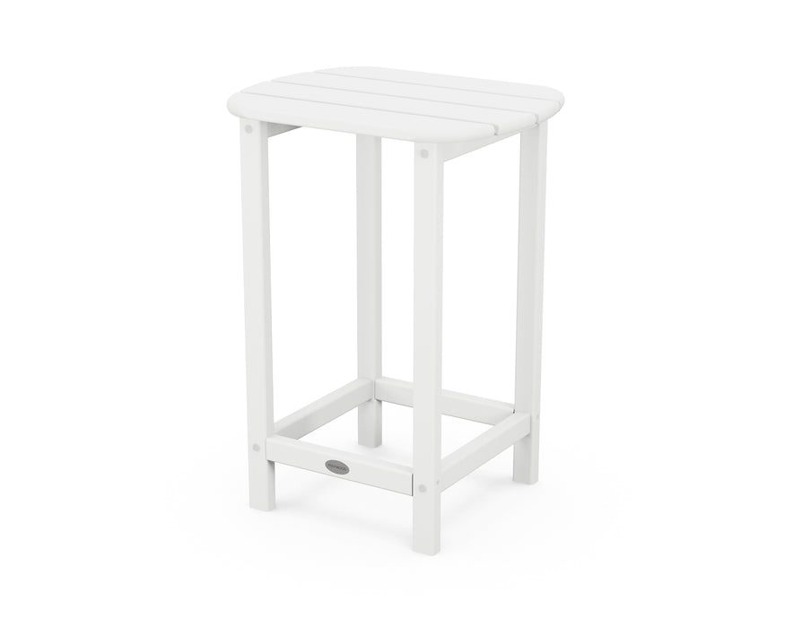 POLYWOOD South Beach 26" Counter Side Table in White