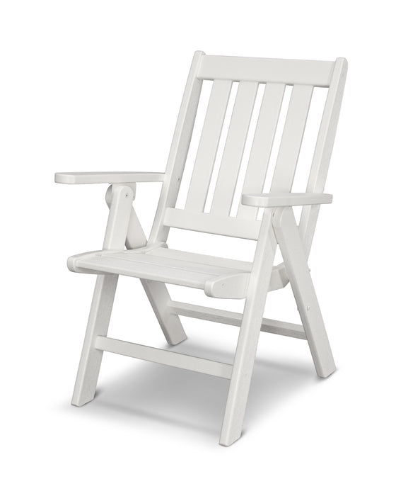 POLYWOOD Vineyard Folding Dining Chair in Vintage White