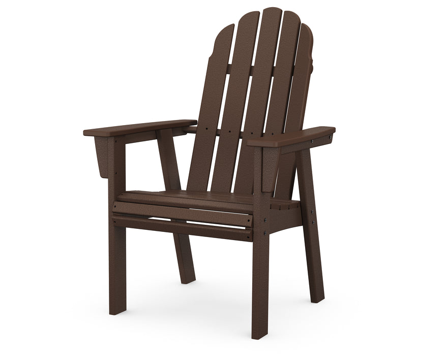 POLYWOOD Vineyard Curveback Adirondack Dining Chair in Mahogany