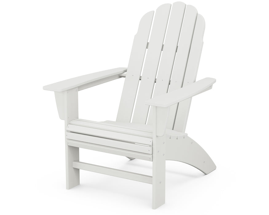 POLYWOOD Vineyard Curveback Adirondack Chair in Vintage White