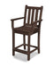 POLYWOOD Traditional Garden Counter Arm Chair in Mahogany image