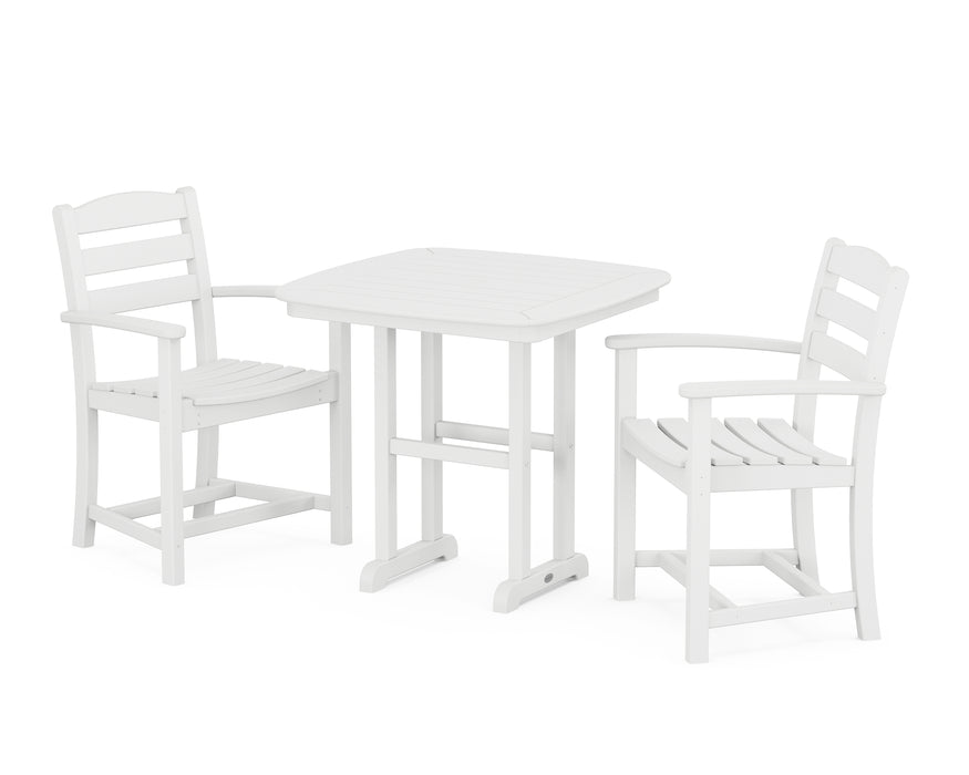 POLYWOOD La Casa Cafe 3-Piece Dining Set in White