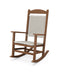 POLYWOOD Presidential Woven Rocking Chair in Teak / White Loom image