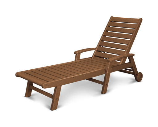 POLYWOOD Signature Chaise with Wheels in Teak image