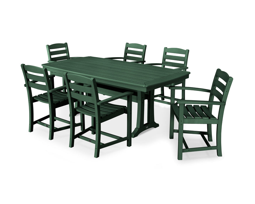 POLYWOOD La Casa Cafe 7-Piece Arm Chair Dining Set in Green
