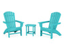 POLYWOOD Nautical 3-Piece Curveback Adirondack Set in Aruba image