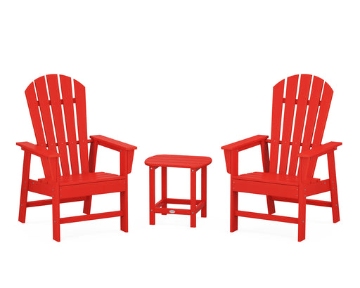 POLYWOOD South Beach Casual Chair 3-Piece Set with 18" South Beach Side Table in Sunset Red image