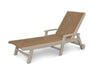 POLYWOOD Coastal Chaise with Wheels in Sand / Burlap Sling image