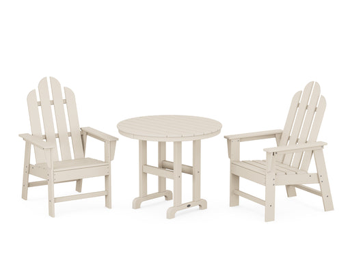 POLYWOOD Long Island 3-Piece Round Dining Set in Sand image