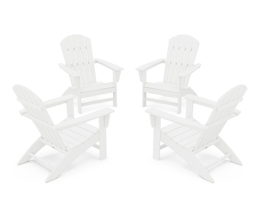 POLYWOOD Nautical 4-Piece Adirondack Conversation Set in White image