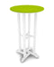 POLYWOOD Contempo 24" Round Bar Table in White / Lime image