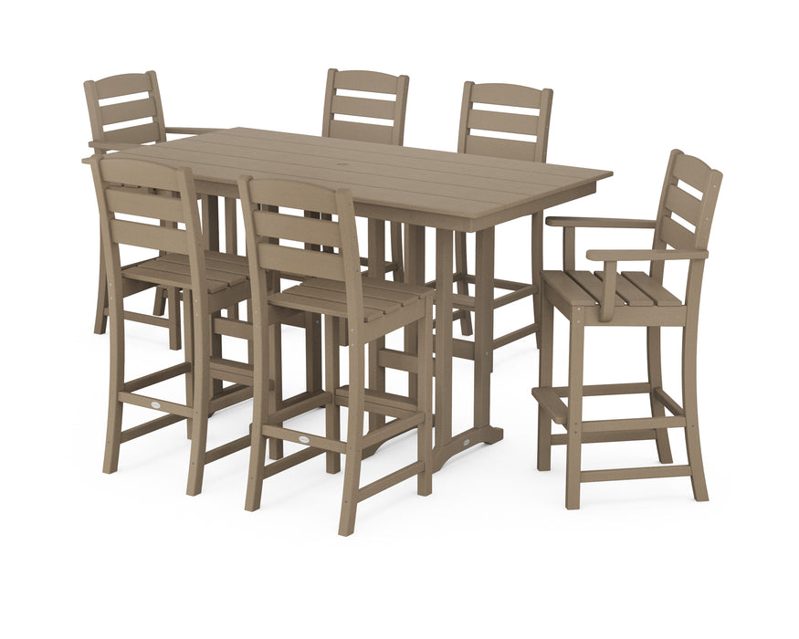 POLYWOOD Lakeside 7-Piece Bar Set in Vintage Sahara