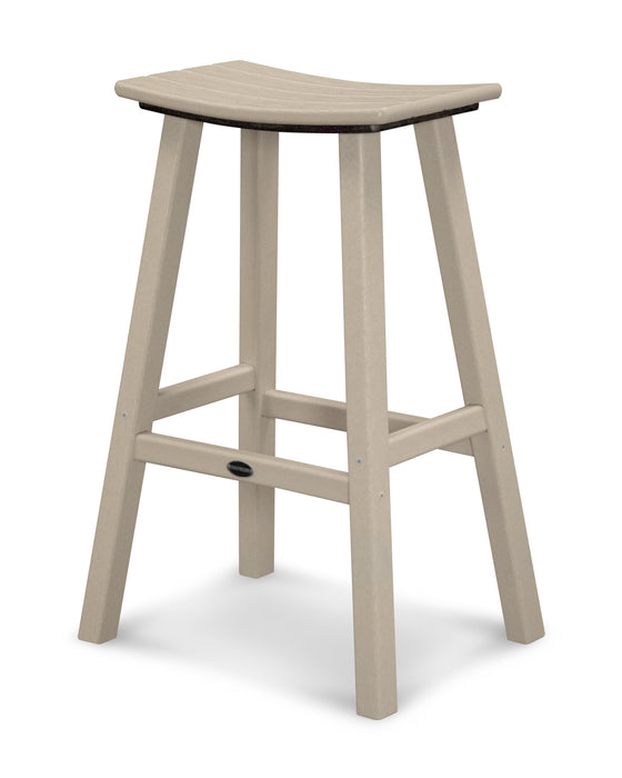 POLYWOOD Traditional 30" Saddle Bar Stool in Sand image