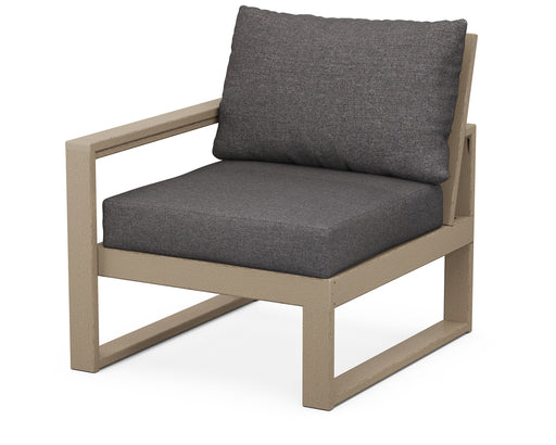 POLYWOOD EDGE Modular Left Arm Chair in Vintage Sahara / Ash Charcoal image