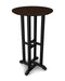 POLYWOOD Contempo 24" Round Bar Table in Black / Mahogany image