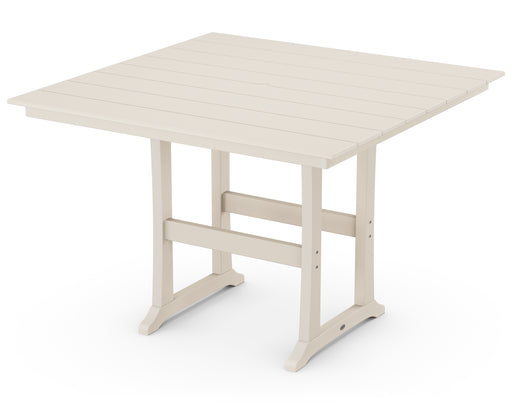 POLYWOOD Farmhouse Trestle 59" Bar Table in Sand image