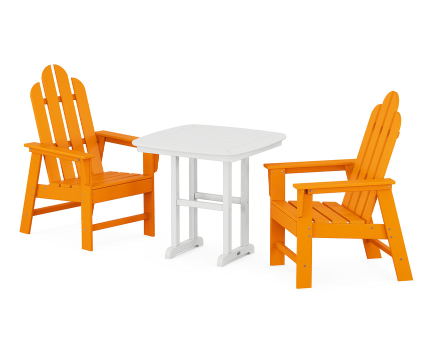 POLYWOOD Long Island 3-Piece Dining Set in Tangerine image