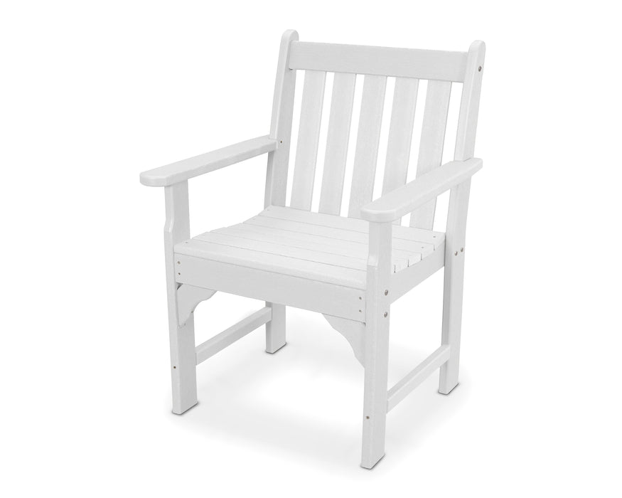 POLYWOOD Vineyard Garden Arm Chair in Vintage White