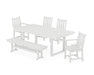POLYWOOD Traditional Garden 6-Piece Dining Set in White image