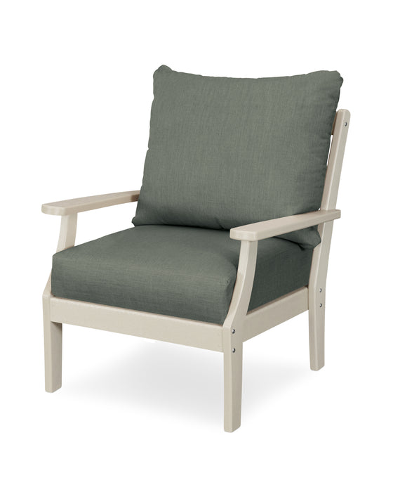 POLYWOOD Braxton Deep Seating Chair in Sand / Cast Sage image