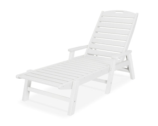 POLYWOOD Nautical Chaise with Arms in White image