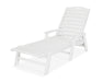 POLYWOOD Nautical Chaise with Arms in White image