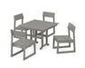 POLYWOOD EDGE Side Chair 5-Piece Farmhouse Dining Set in Slate Grey image