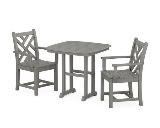 POLYWOOD Chippendale 3-Piece Dining Set in Slate Grey image