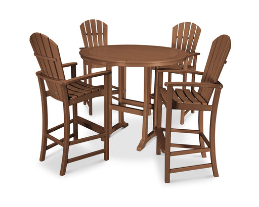 POLYWOOD 5 Piece Palm Coast Bar Set in Teak image