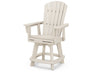 POLYWOOD Nautical Curveback Adirondack Swivel Counter Chair in Sand image