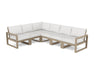 POLYWOOD EDGE 6-Piece Modular Deep Seating Set in Vintage Sahara / Natural Linen image