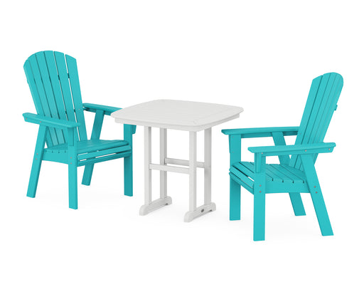 POLYWOOD Nautical Adirondack 3-Piece Dining Set in Aruba image