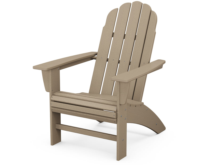 POLYWOOD Vineyard Curveback Adirondack Chair in Vintage Sahara