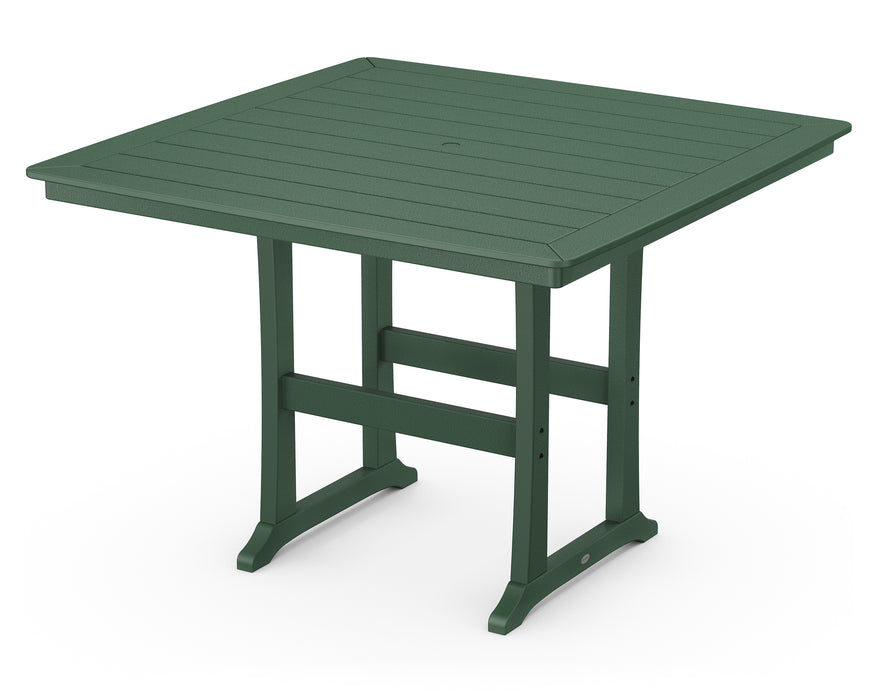 POLYWOOD Nautical Trestle 59" Bar Table in Green image