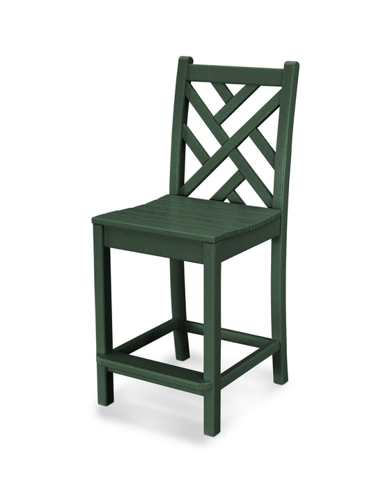 POLYWOOD Chippendale Counter Side Chair in Green image