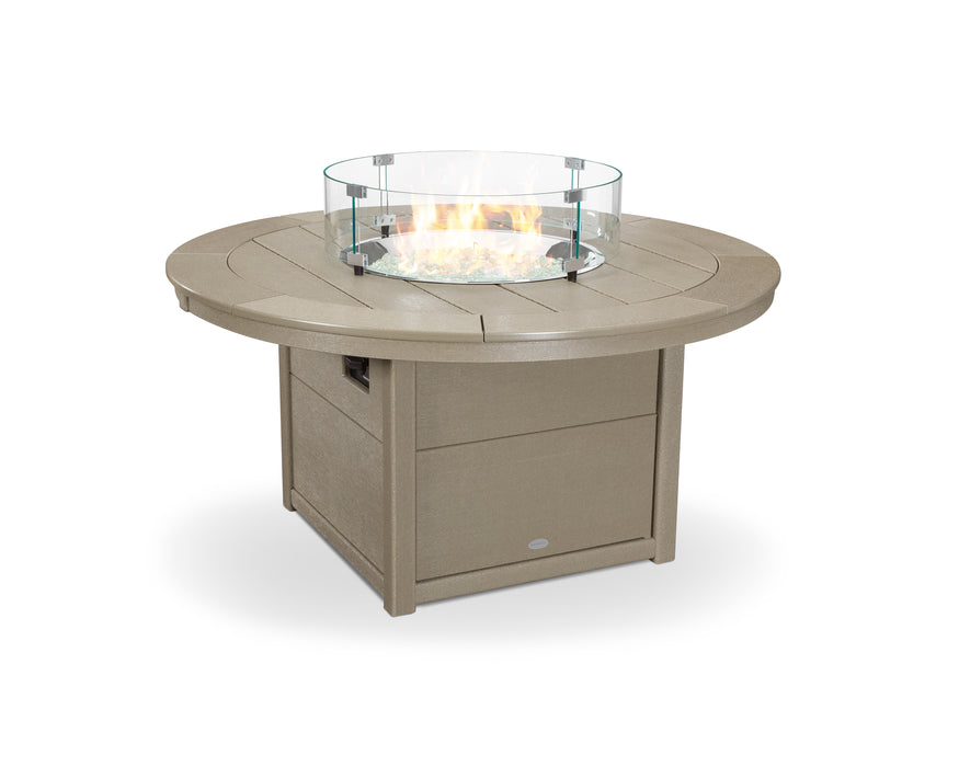 POLYWOOD Round 48" Fire Pit Table in Vintage Sahara