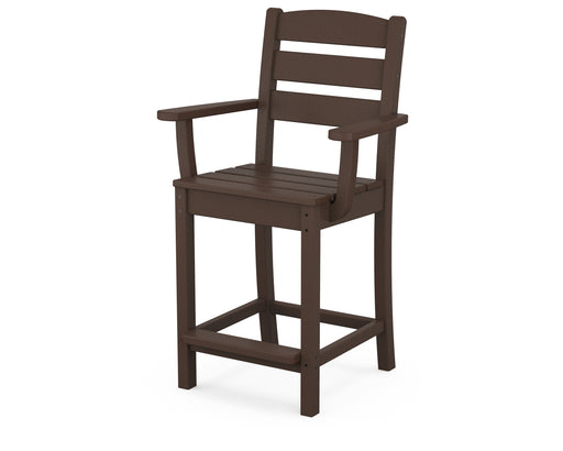 POLYWOOD Lakeside Counter Arm Chair in Mahogany image