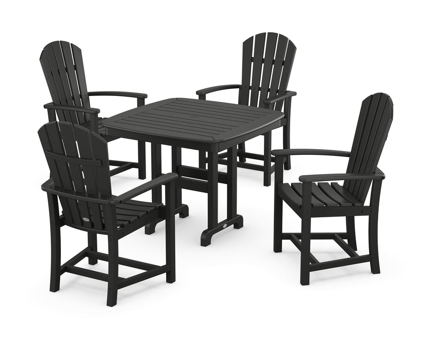 POLYWOOD Palm Coast 5-Piece Dining Set in Black